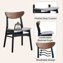 Rebi Gray Linen & Walnut & Black Side Chair (Set of 2) - Ornate Home