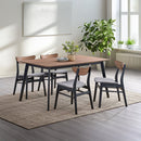 Rebi Walnut & Black Dining Table - Ornate Home