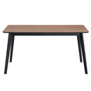 Rebi Walnut & Black Dining Table - Ornate Home