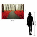 Red Leaves Tempered Glass w / Foil Wall Art - Ornate Home