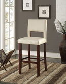Reiko White/Espresso Bar Chair - Ornate Home