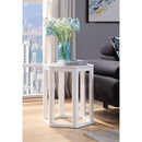 Reon White 2PC Pack Accent Table Set - Ornate Home