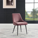 Riley Pink/Black Side Chair (Set of 2) - Ornate Home