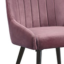 Riley Pink/Black Side Chair (Set of 2) - Ornate Home