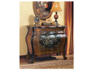 Roma Oak and Antique Black Finish Chest - Ornate Home