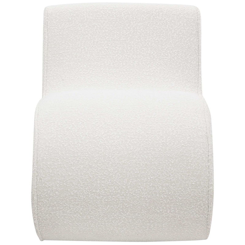 Ronea Boucle Armless Curved Accent Chair - Ornate Home