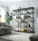 Rukia Gray/Black 84" Bookshelf - Ornate Home