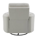 Sagen Beige Glider Recliner W/Swivel - Ornate Home