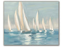 Sail Away Hand-painted Canvas in Frame Wall Art - Ornate Home