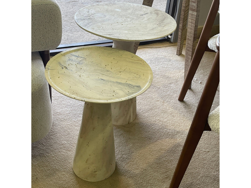 Salton Travertine Nesting Occasional Table (Set of 2) - Ornate Home