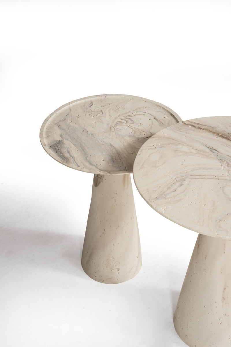 Salton Travertine Nesting Occasional Table (Set of 2) - Ornate Home
