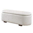 Sandro Beige/Walnut Bench w/Storage - Ornate Home