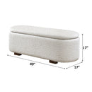 Sandro Beige/Walnut Bench w/Storage - Ornate Home