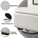 Sandro Beige/Walnut Bench w/Storage - Ornate Home