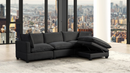 Santa Monica Black Boucle Modular Sectional / 4pc - Ornate Home