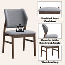 Sarha Light Gray & Walnut Side Chair (Set of 2) - Ornate Home
