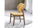 Sarha Yellow & Walnut Side Chair (Set of 2) - Ornate Home