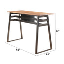 Scarus Natural/Gunmetal Bar Table - Ornate Home