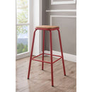 Scarus Natural/Red Bar Stool (Set of 2) - Ornate Home