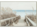 Seaside Passageway Serenity Hand-painted Canvas in Frame Wall Art - Ornate Home