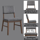 Seda Gray/Walnut Side Chair (Set of 2) - Ornate Home