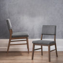 Seda Gray/Walnut Side Chair (Set of 2) - Ornate Home
