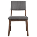 Seda Gray/Walnut Side Chair (Set of 2) - Ornate Home