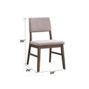 Seda Mauve/Walnut Side Chair (Set of 2) - Ornate Home
