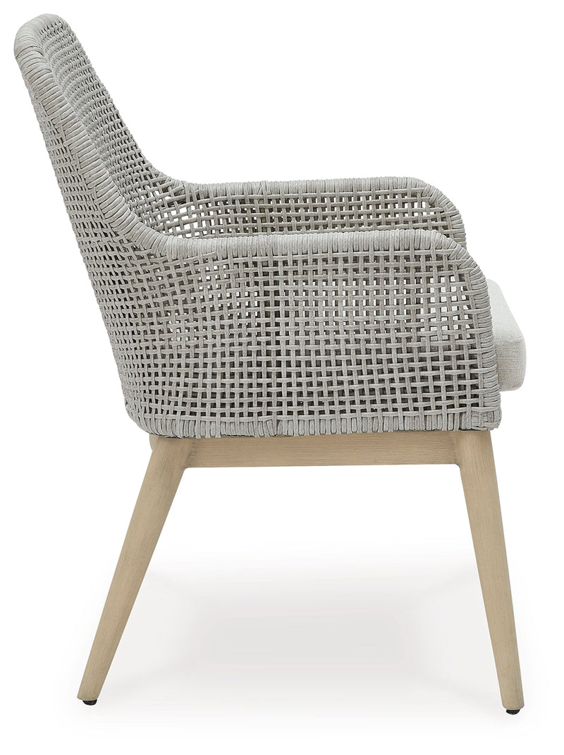 Seton Creek Gray Outdoor Dining Armchair (Set of 2) - Ornate Home