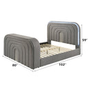 Shelyn Gray/Chrome Eastern King Bed - Ornate Home