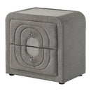 Shelyn Gray/Chrome Nightstand - Ornate Home