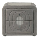 Shelyn Gray/Chrome Nightstand - Ornate Home