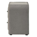 Shelyn Gray/Chrome Nightstand - Ornate Home