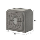 Shelyn Gray/Chrome Nightstand - Ornate Home