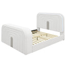 Shelyn White/Chrome Eastern King Bed - Ornate Home