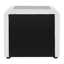 Shelyn White/Chrome Nightstand - Ornate Home