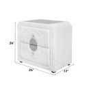 Shelyn White/Chrome Nightstand - Ornate Home