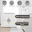 Shelyn White/Chrome Nightstand - Ornate Home