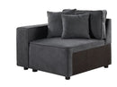 Silvester Gray Left Facing Chair W/2 Pillows - Ornate Home