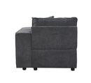 Silvester Gray Right Facing Chair W/2 Pillows - Ornate Home