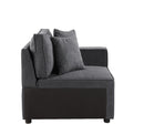 Silvester Gray Right Facing Chair W/2 Pillows - Ornate Home