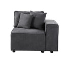 Silvester Gray Right Facing Chair W/2 Pillows - Ornate Home