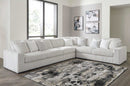 Stupendous Alloy Corduroy Symmetrical Sectional Living Room Set / 4pc - Ornate Home
