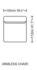 Sunny Ivory Corduroy Velvet Armless Chair - Ornate Home