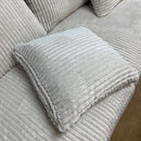 Sunny Ivory Corduroy Velvet Armless Chair - Ornate Home