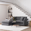 Sydney Gray 2pc LAF Chaise Sectional - Ornate Home