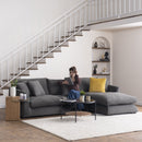 Sydney Gray 2pc RAF Chaise Sectional (110") - Ornate Home