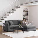 Sydney Gray 2pc RAF Chaise Sectional - Ornate Home