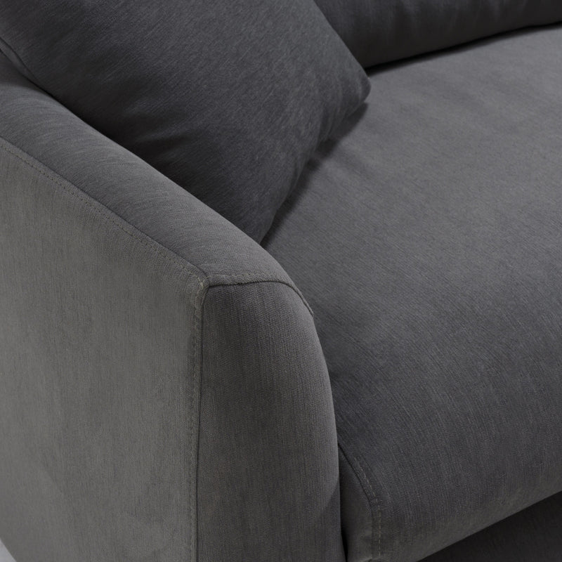 Sydney Gray 2pc RAF Chaise Sectional - Ornate Home