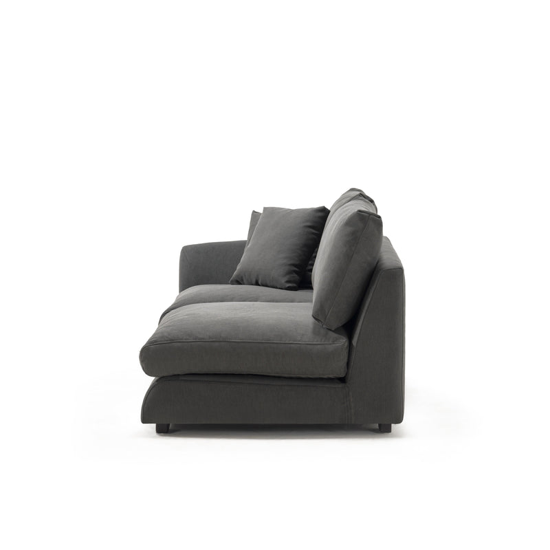 Sydney Gray 2pc RAF Chaise Sectional - Ornate Home